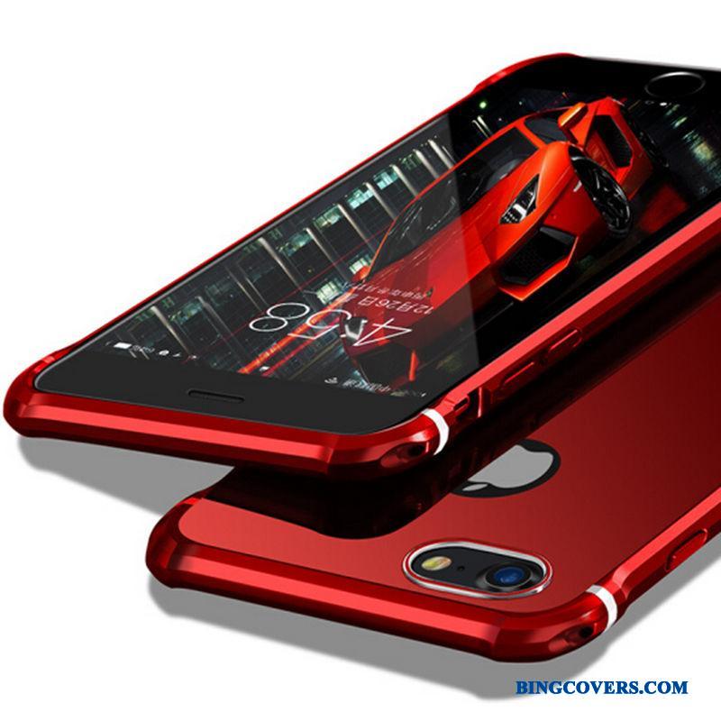 iPhone 8 Plus Beskyttelse Metal Anti-fald Ramme Telefon Etui Cover Hård