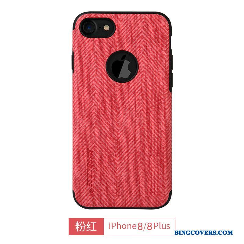 iPhone 8 Plus Khaki Simple Silikone Beskyttelse Rød Cover Telefon Etui