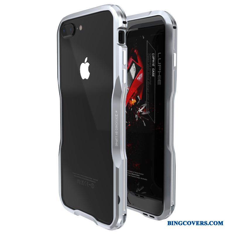 iPhone 8 Plus Kreativ Cover Telefon Etui Beskyttelse Anti-fald Metal Ramme