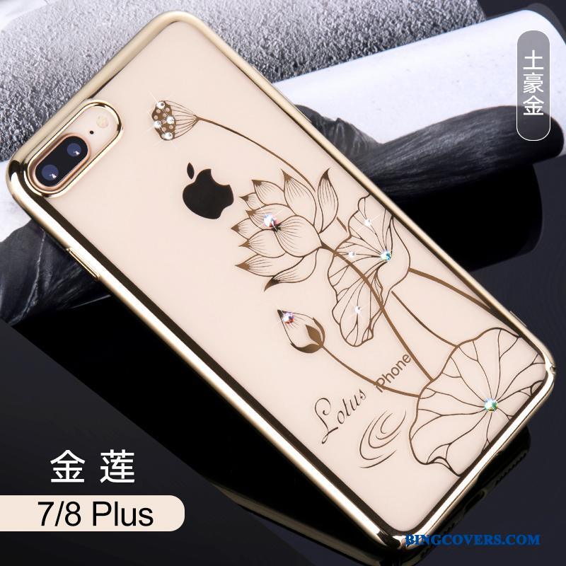 iPhone 8 Plus Luksus Ny Trend Cover Elegante Rosa Guld Telefon Etui