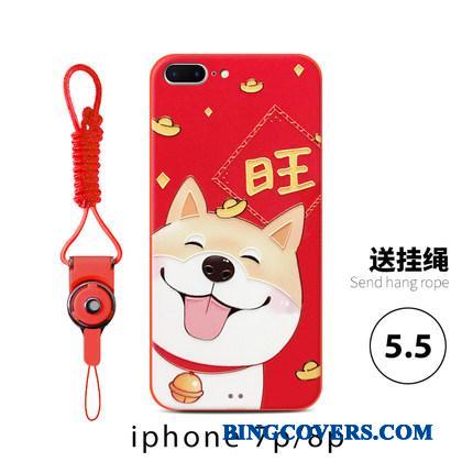 iPhone 8 Plus Ny Anti-fald Telefon Etui Joyous Elskeren Hund Alt Inklusive