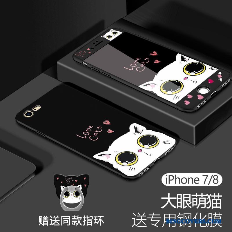 iPhone 8 Telefon Etui Anti-fald Blød Silikone Cover Lyserød Cartoon