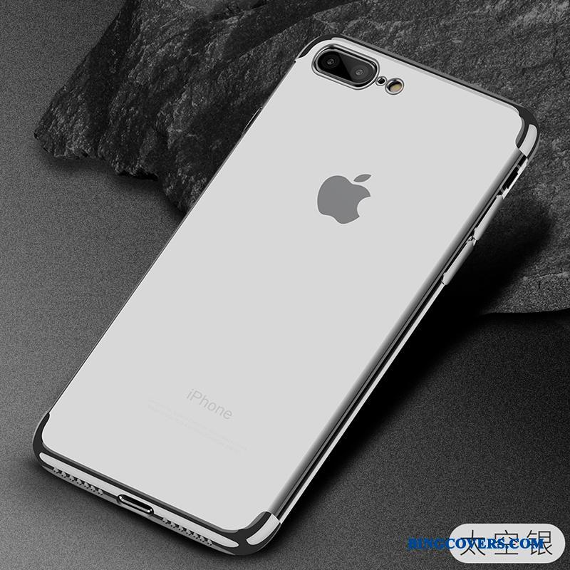 iPhone 8 Telefon Etui Blå Tynd Gennemsigtig Anti-fald Blød Cover