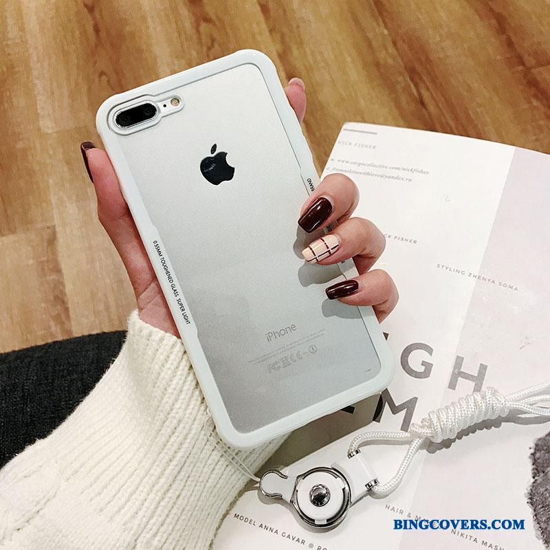 iPhone 8 Telefon Etui Cover Anti-fald Kreativ Trendy Gennemsigtig Hængende Ornamenter