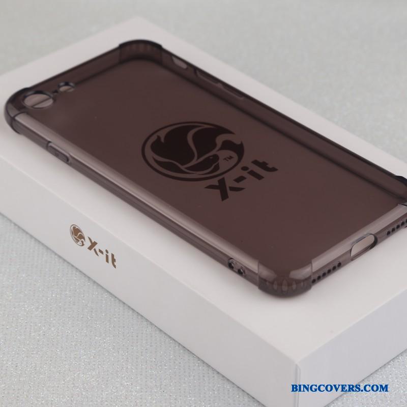 iPhone 8 Telefon Etui Rosa Guld Silikone Blød Cover Anti-fald Gennemsigtig