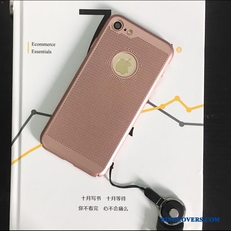 iPhone 8 Udstrålende Nubuck Anti-fald Beskyttelse Guld Cover Telefon Etui