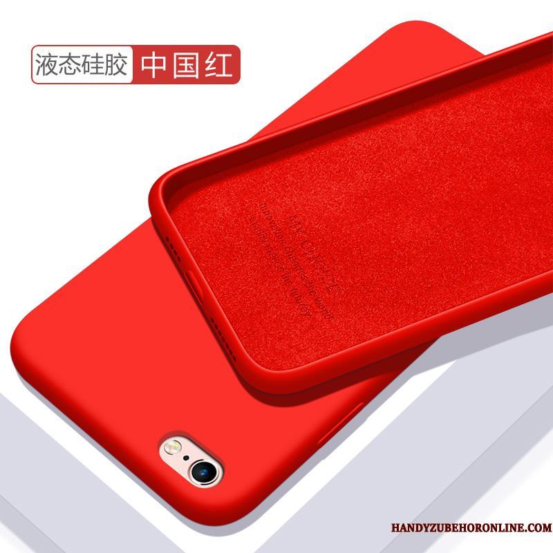 iPhone Se 2020 Cover Solid Farve Tynd Nubuck Silikone Lyserød Telefon Etui