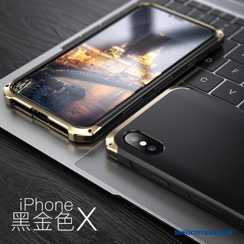 iPhone X Alt Inklusive Telefon Etui Ny Nubuck Anti-fald Blå Beskyttelse