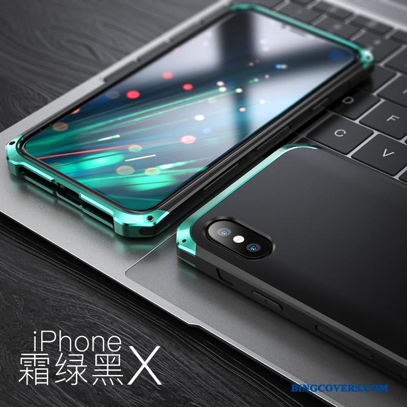 iPhone X Alt Inklusive Telefon Etui Ny Nubuck Anti-fald Blå Beskyttelse