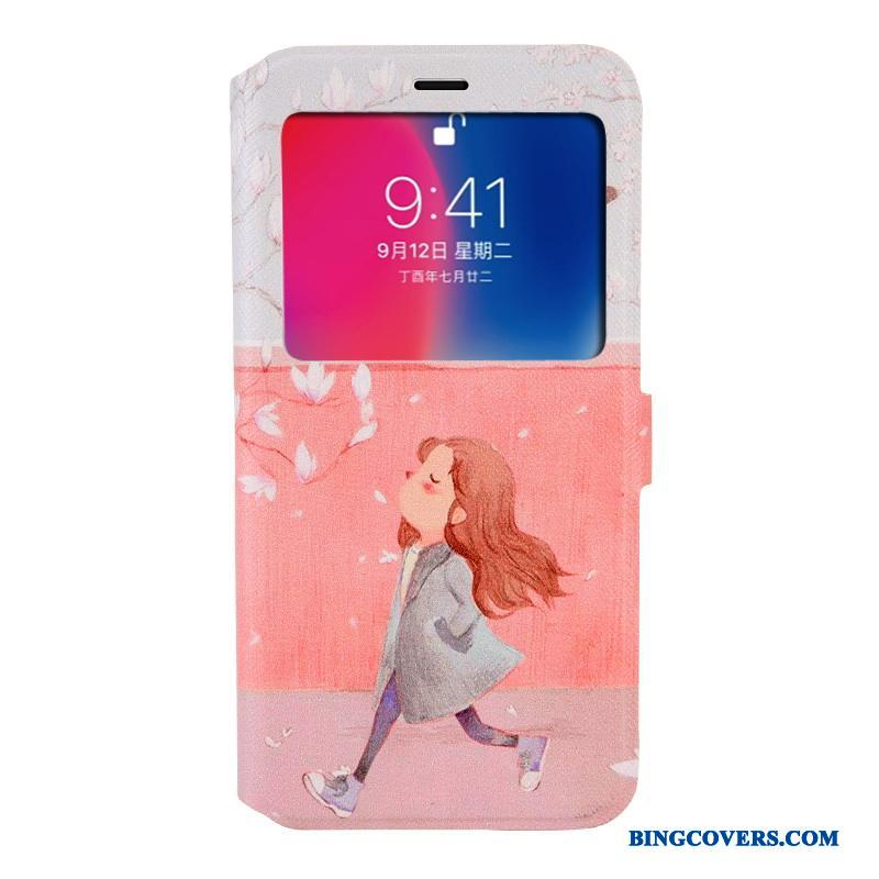 iPhone X Etui Cover Cartoon Malet Beskyttelse Silikone Lædertaske Anti-fald