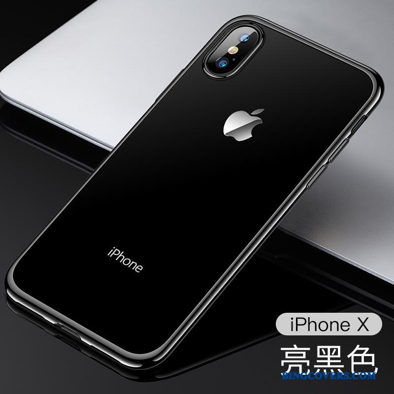 iPhone X Etui Silikone Sort Telefon Ny Anti-fald Blød