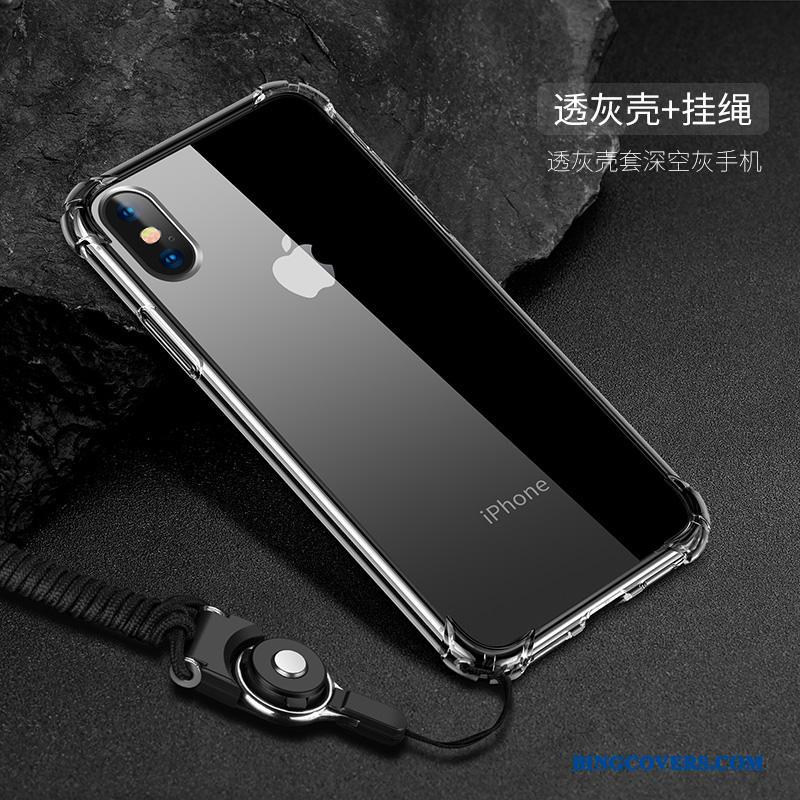 iPhone X Gennemsigtig Ny Blød Cover Trendy Telefon Etui Hængende Ornamenter