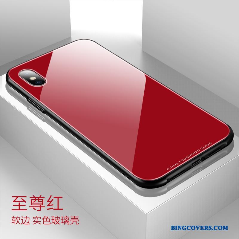 iPhone X Telefon Etui Cover Anti-fald Ny Rød Alt Inklusive Silikone
