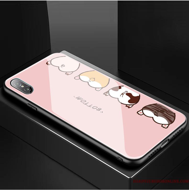iPhone Xs Cover Lilla Beskyttelse Glas Telefon Etui Ny Hængende Ornamenter