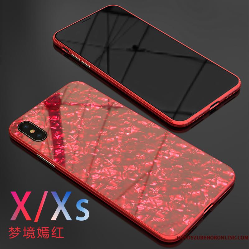 iPhone Xs Etui Kreativ Anti-fald Spejl Shell Ny Net Red Cover