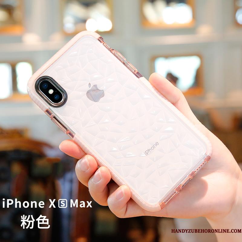 iPhone Xs Max Etui Ny Silikone Hvid Trendy Alt Inklusive Gennemsigtig Net Red