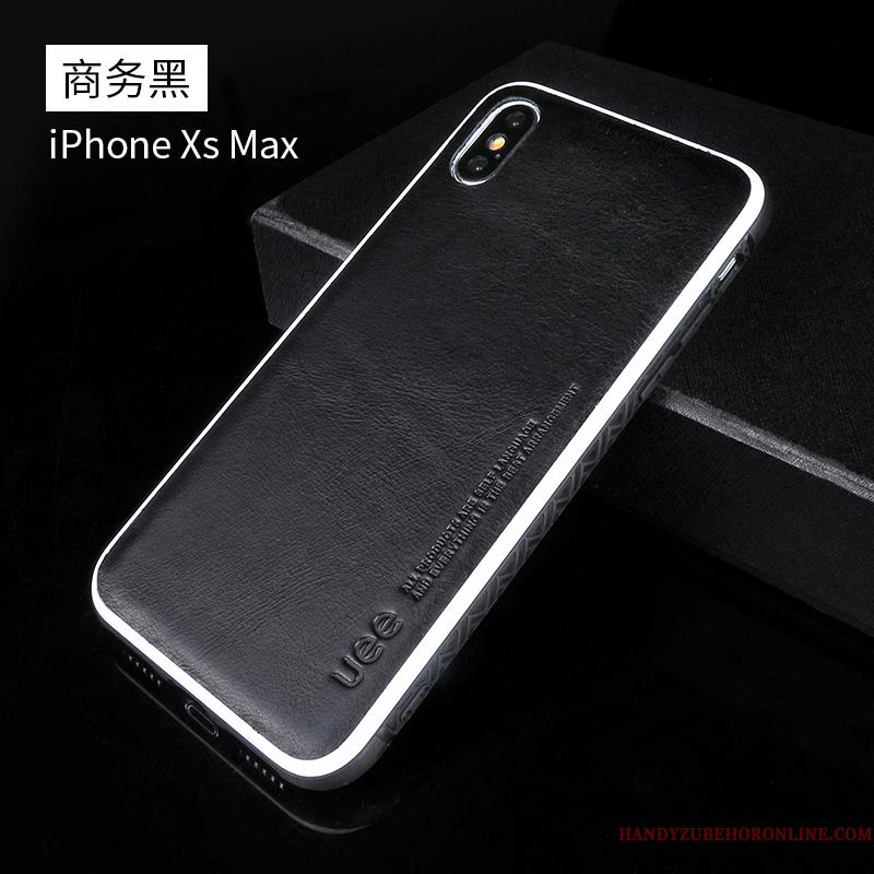 iPhone Xs Max High End Alt Inklusive Ægte Læder Nubuck Trendy Af Personlighed Telefon Etui