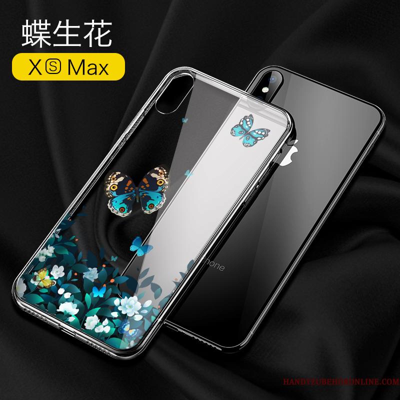 iPhone Xs Max Trendy Kreativ Anti-fald Telefon Etui Ny Af Personlighed Glas