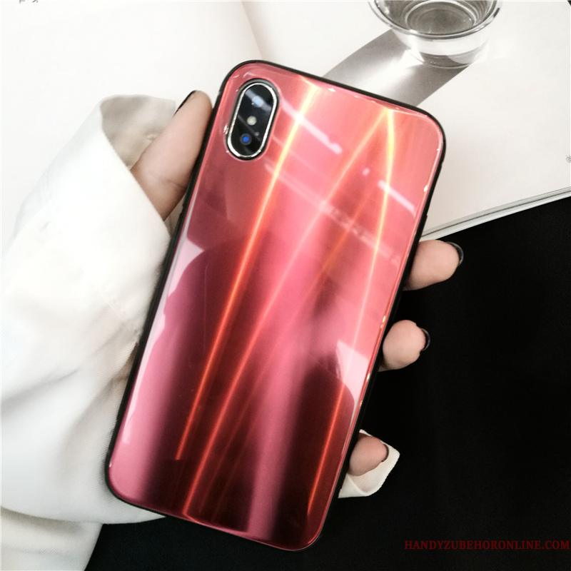 iPhone Xs Telefon Etui Glas Alt Inklusive Elskeren Luksus Rød Cover
