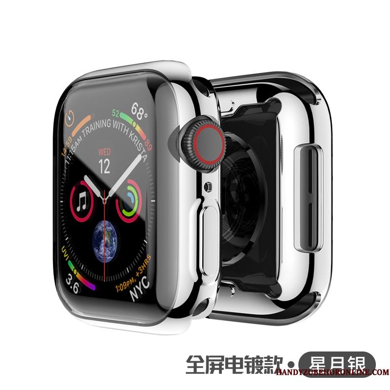 Apple Watch Series 1 Gennemsigtig Sølv Etui Metal Alt Inklusive Beskyttelse Belægning
