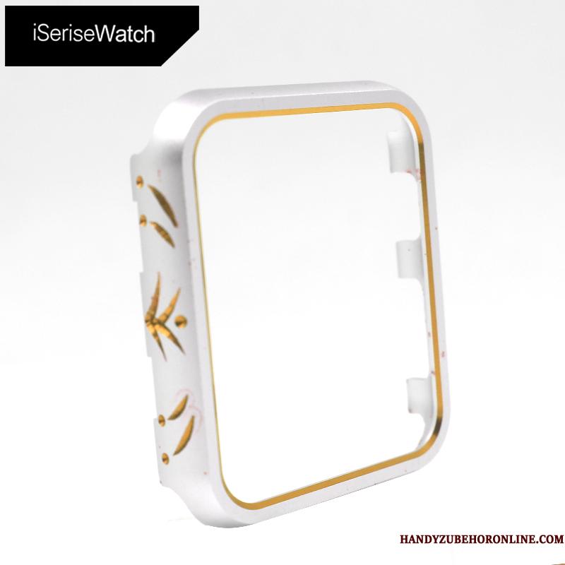 Apple Watch Series 2 Anti-fald Metal Beskyttelse Cover Sølv Etui Guld