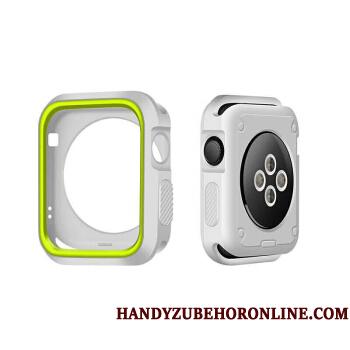 Apple Watch Series 2 Grøn Beskyttelse Etui Cover Hvid Silikone Bicolored