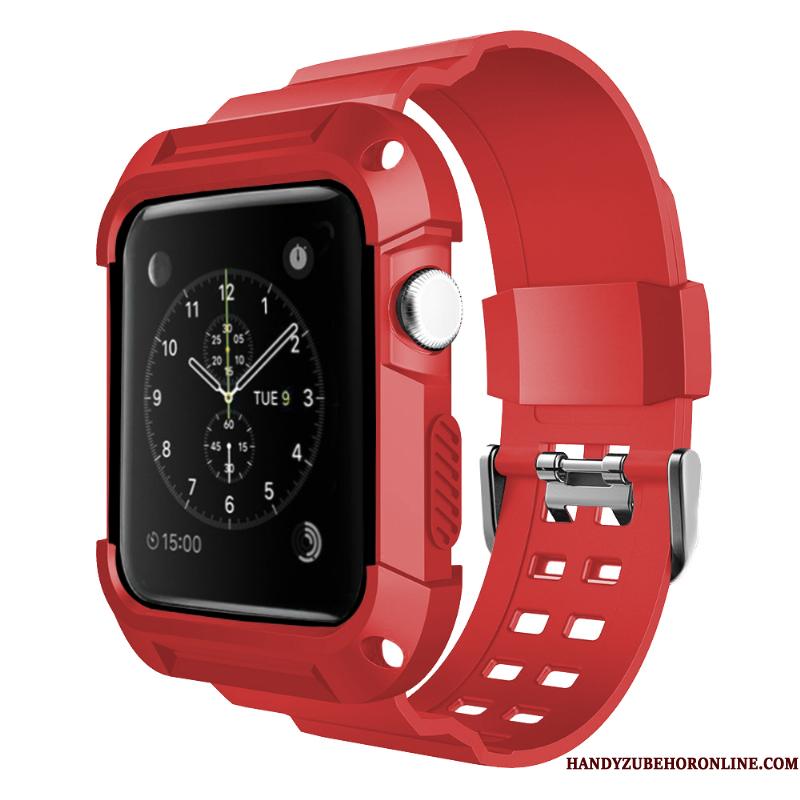 Apple Watch Series 3 Af Personlighed Sport Trend Vandtætte Beskyttelse Rød Etui