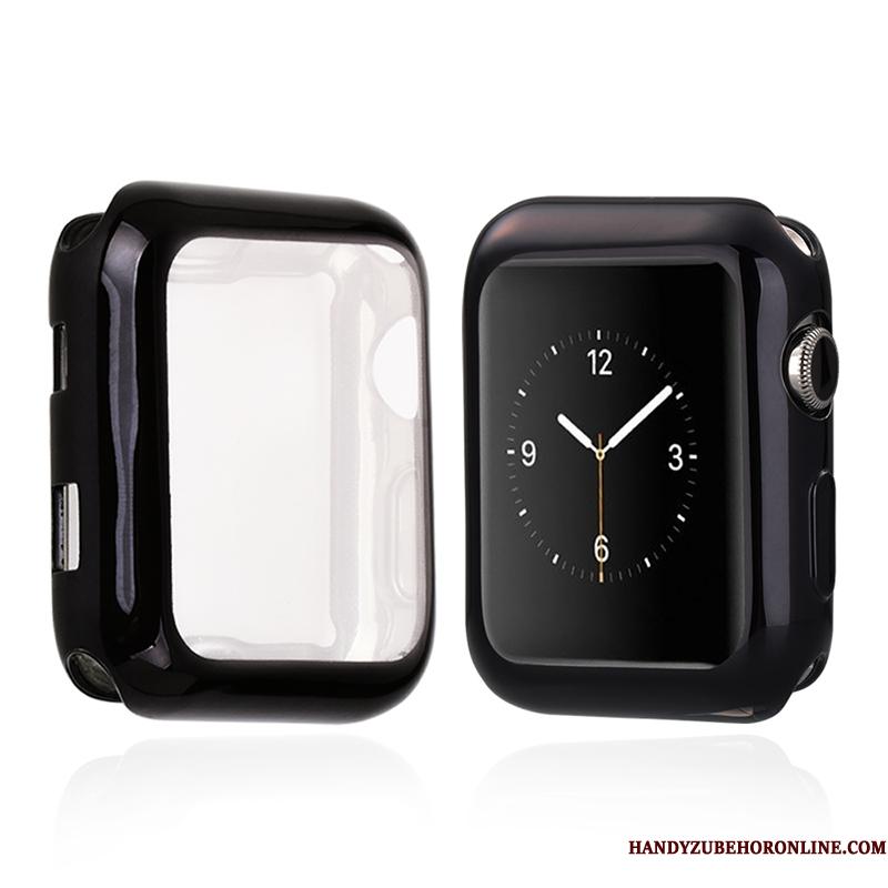 Apple Watch Series 4 Silikone Etui Belægning Beskyttelse Alt Inklusive Blød Sort