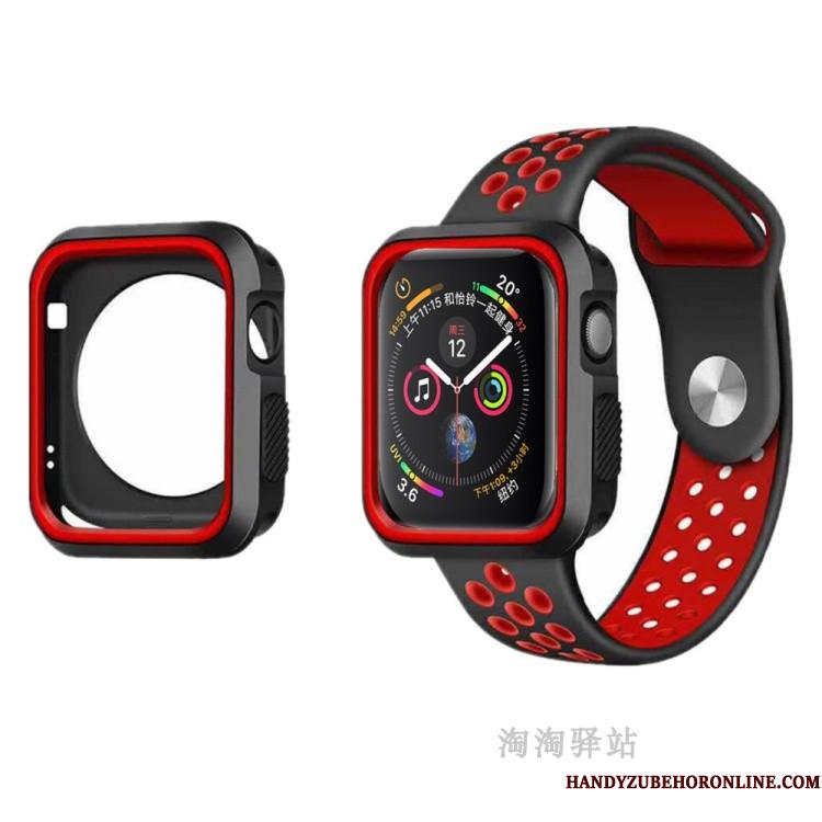 Apple Watch Series 5 Etui Cover Blød Beskyttelse Sport Anti-fald Rød