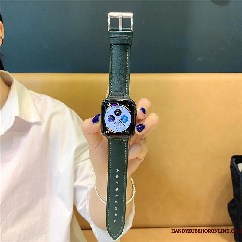 Apple Watch Series 5 Etui Grøn Læder Silikone