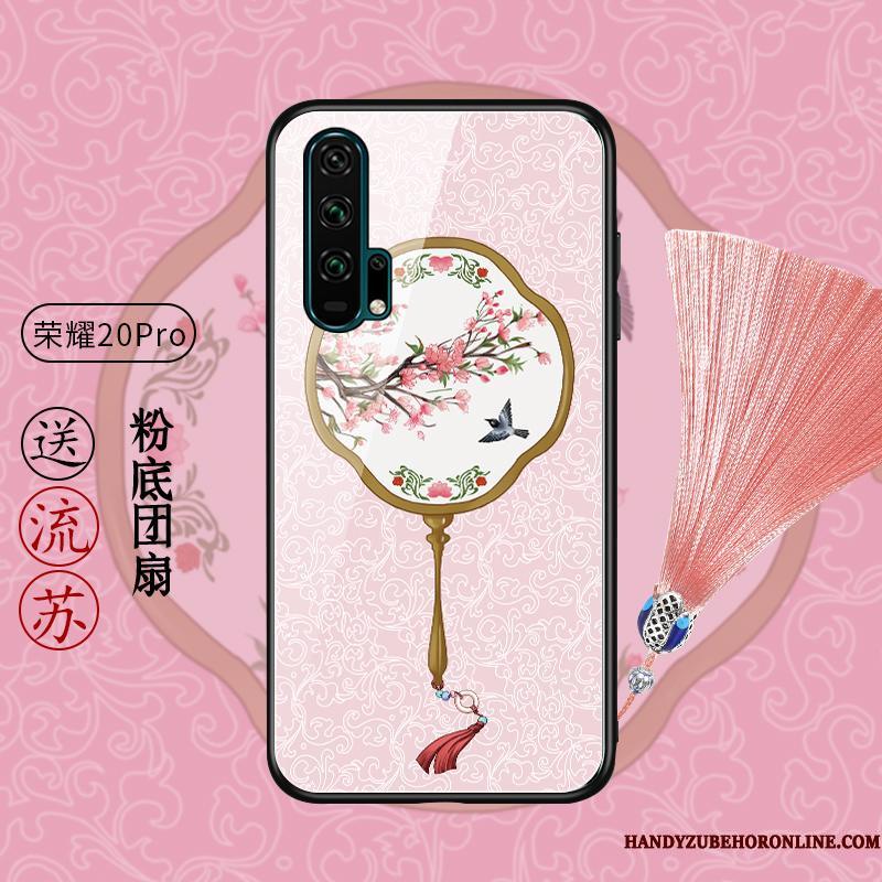 Honor 20 Pro Glas Telefon Etui Kinesisk Stil Klassisk Tynd Beskyttelse Cover