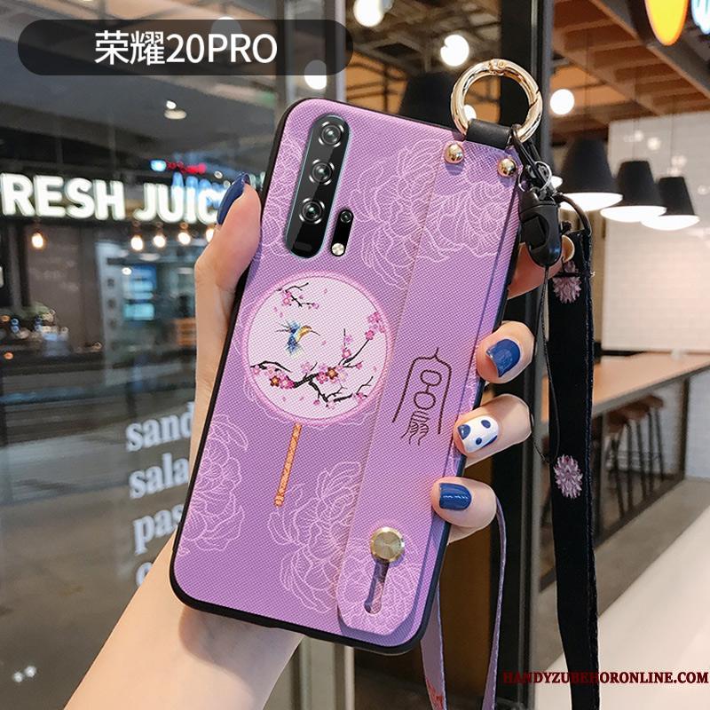 Honor 20 Pro Lilla Anti-fald Support Beskyttelse Telefon Etui Cover Kinesisk Stil