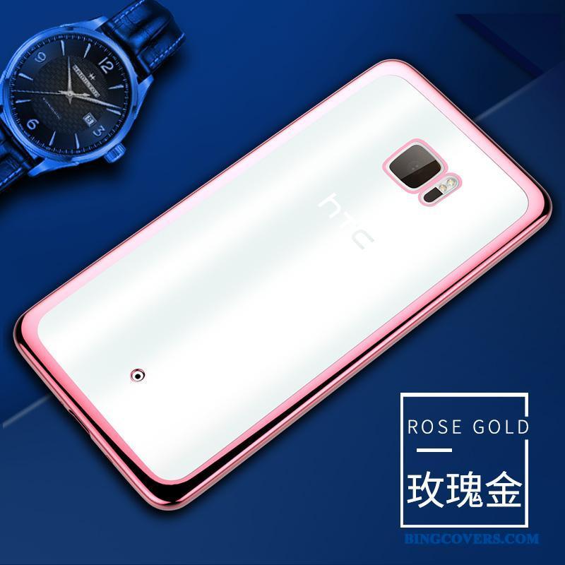 Htc U Ultra Gennemsigtig Blød Mobiltelefon Rosa Guld Beskyttelse Cover Telefon Etui