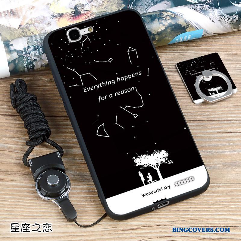 Huawei Ascend G7 Alt Inklusive Blød Silikone Cover Sort Telefon Etui Beskyttelse