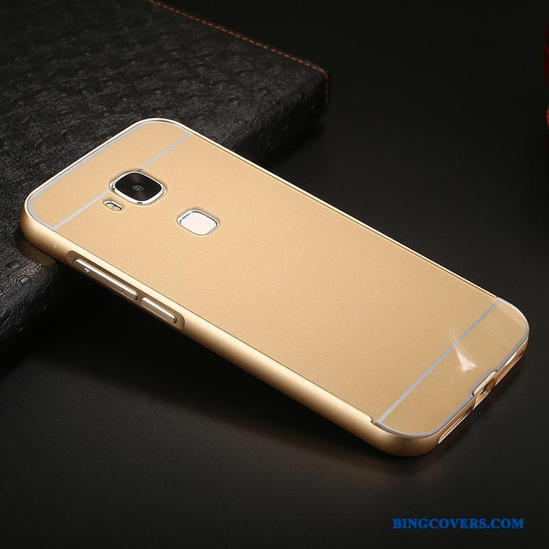 Huawei G7 Plus Beskyttelse Guld Hård Cover Telefon Etui Anti-fald Metal