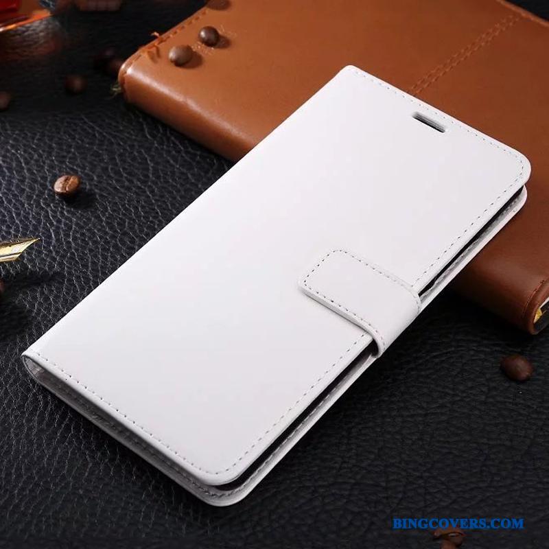 Huawei G7 Plus Lædertaske Cover Telefon Etui Hvid Beskyttelse Hængende Ornamenter Business