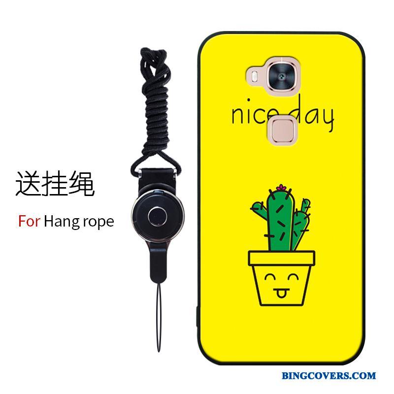 Huawei G7 Plus Skærmbeskyttelse Kreativ Af Personlighed Gul Telefon Etui Blød Cover