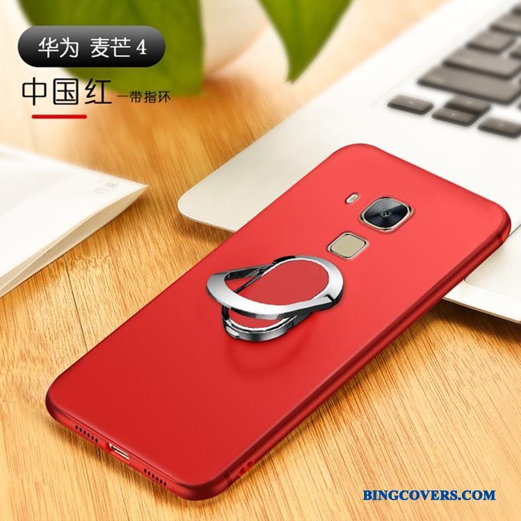 Huawei G7 Plus Telefon Etui Blød Cover Rød Support Silikone