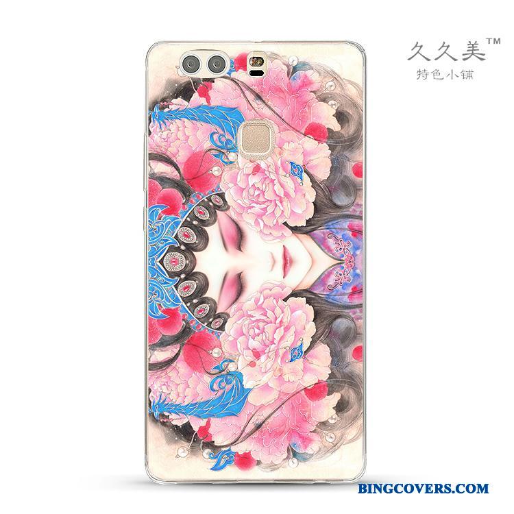 Huawei G9 Lite Kinesisk Stil Telefon Etui Beskyttelse Silikone Anti-fald Cover Ungdom