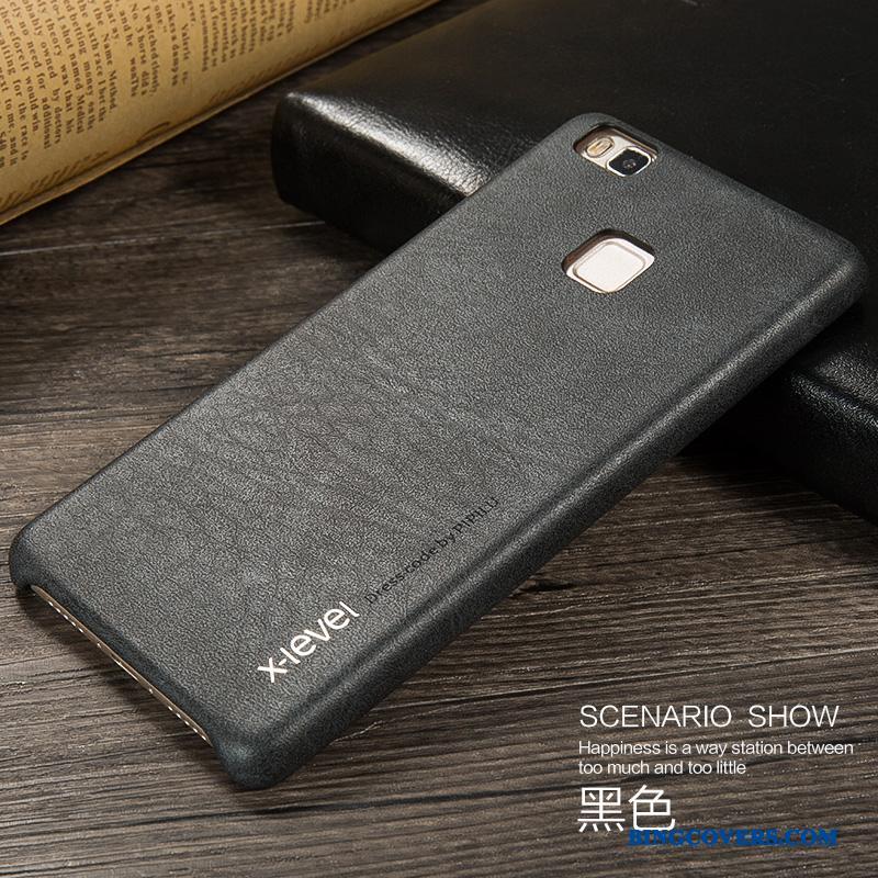 Huawei G9 Lite Lædertaske Anti-fald Tynd Sort Ungdom Cover Telefon Etui