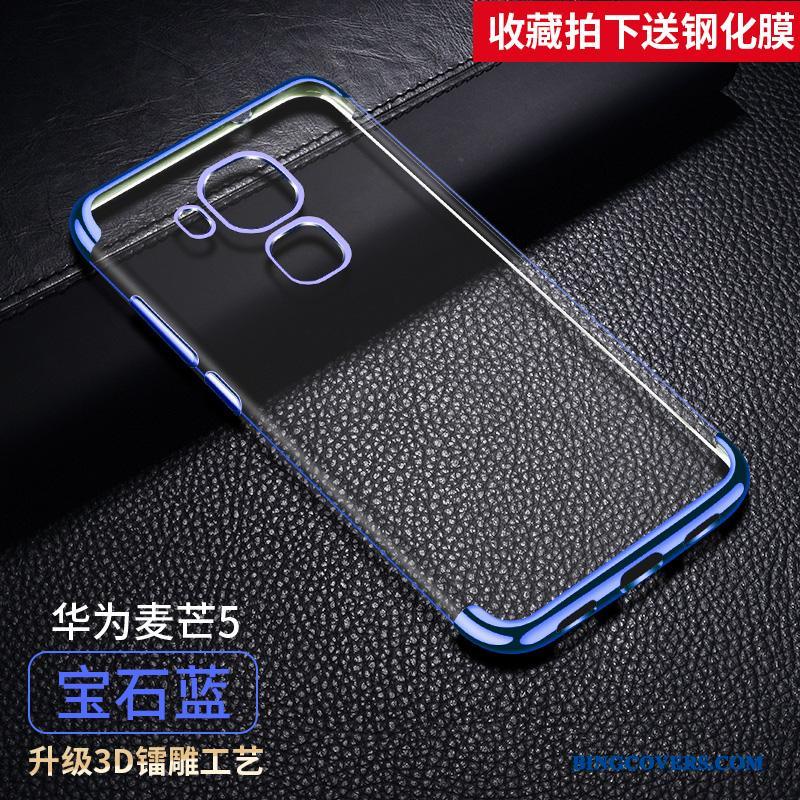 Huawei G9 Plus Silikone Telefon Etui Blå Gennemsigtig Kreativ Cover Af Personlighed