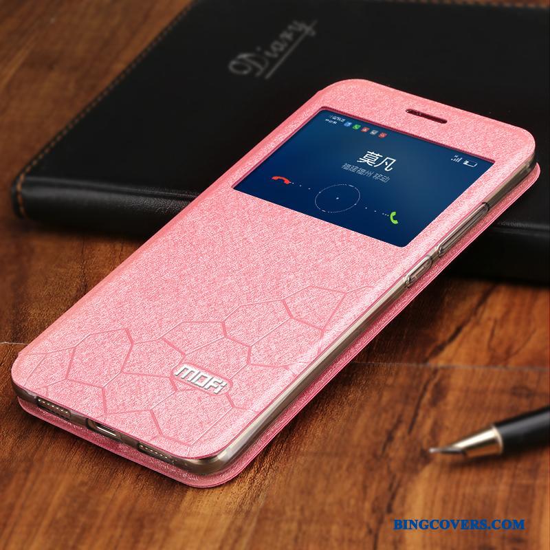 Huawei G9 Plus Telefon Etui Cover Anti-fald Silikone Beskyttelse Lyserød Folio