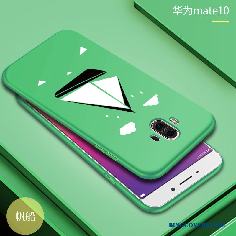 Huawei Mate 10 Alt Inklusive Blød Telefon Etui Af Personlighed Cover Anti-fald Grøn