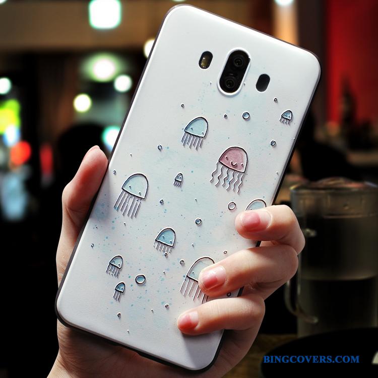 Huawei Mate 10 Anti-fald Telefon Etui Af Personlighed Hvid Silikone Kunst Kreativ
