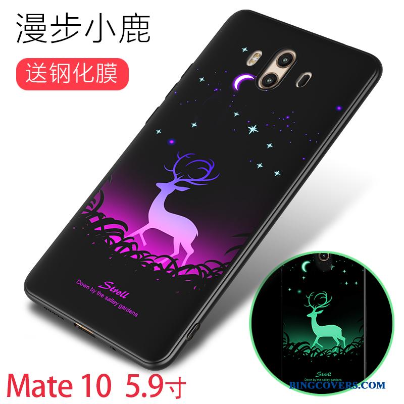 Huawei Mate 10 Anti-fald Telefon Etui Silikone Af Personlighed Kreativ Lilla Cover