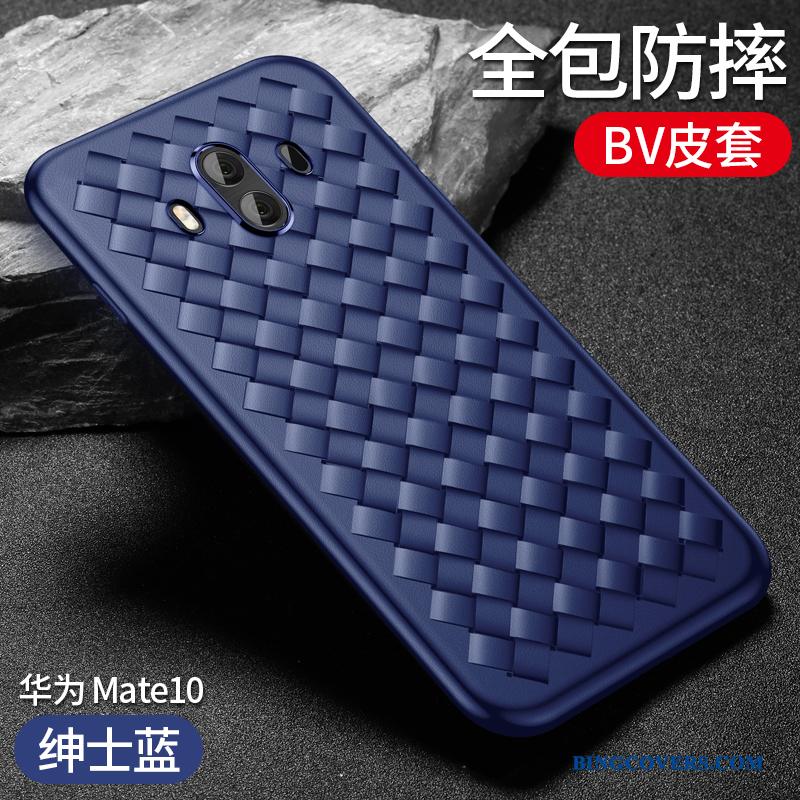 Huawei Mate 10 Cover Anti-fald Beskyttelse Blød Blå Telefon Etui Silikone