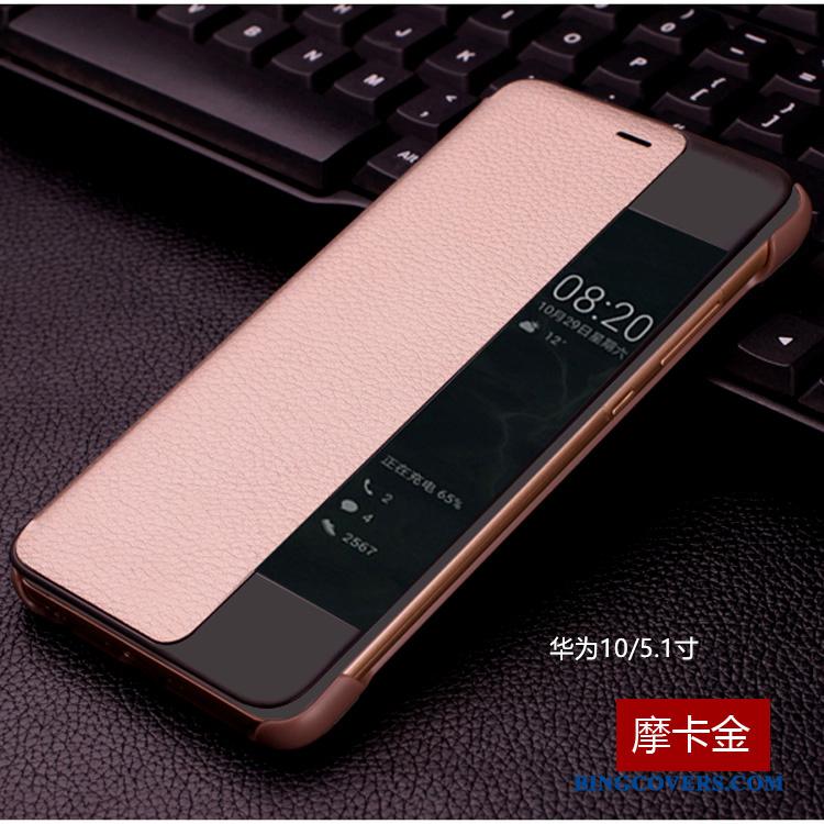 Huawei Mate 10 Etui Clamshell Lyserød Mobiltelefon Beskyttelse Anti-fald Lædertaske Cover