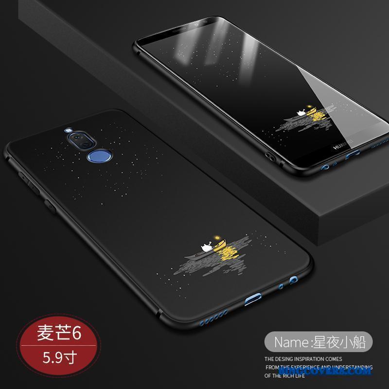 Huawei Mate 10 Lite Anti-fald Kreativ Trendy Sort Cover Silikone Etui