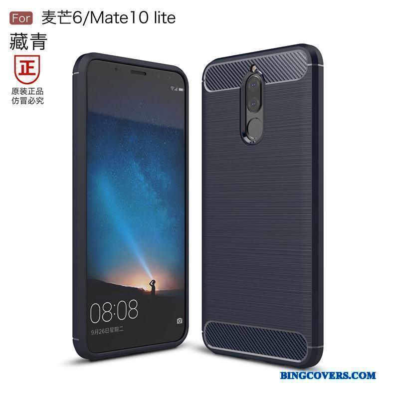 Huawei Mate 10 Lite Cover Silikone Blå Alt Inklusive Silke Telefon Etui Anti-fald