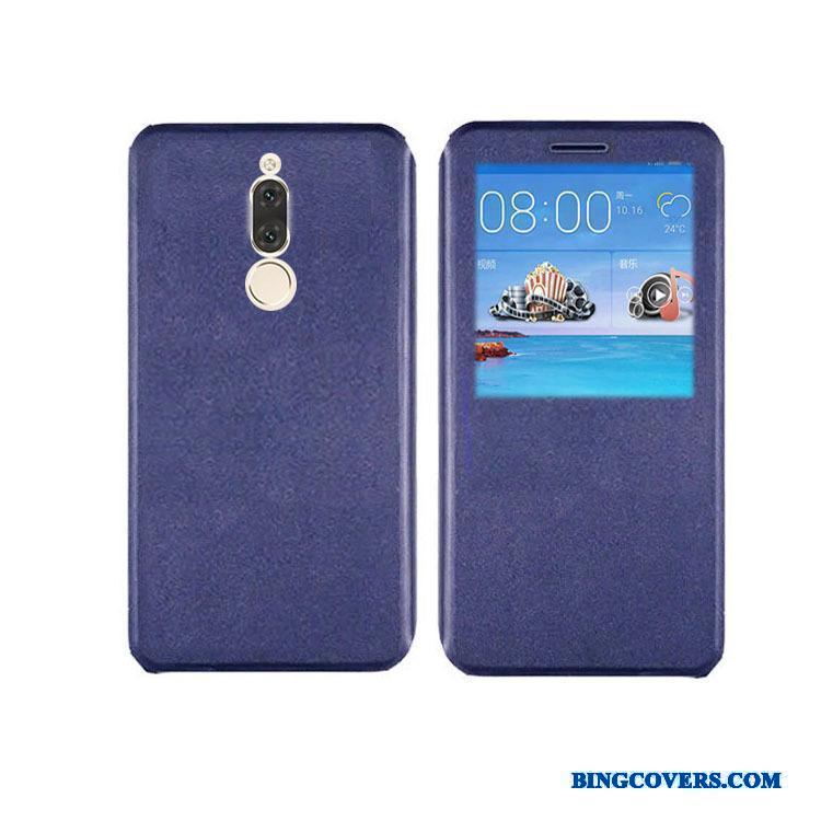 Huawei Mate 10 Lite Etui Mobiltelefon Beskyttelse Lædertaske Blå Blød Folio Cover